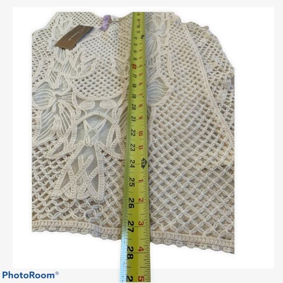 Francesca’s Boho Knit Top Size Medium - Picture 5 of 5